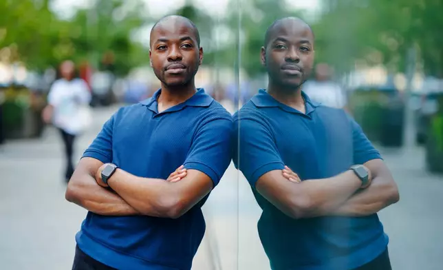 Floyd Jones, the founder of BackBlack, an initiative that supports underfunded Black-led nonprofits, poses for a portrait in Washington Heights, Wednesday, Aug. 19, 2026, in New York. (AP Photo/Angelina Katsanis)