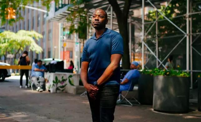 Floyd Jones, the founder of BackBlack, an initiative that supports underfunded Black-led nonprofits, poses for a portrait in Washington Heights, Wednesday, Aug. 19, 2026, in New York. (AP Photo/Angelina Katsanis)