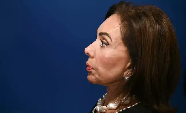Attorney for the District of Columbia Jeanine Pirro listens as Secretary of State Marco Rubio speaks to the press on the sidelines of the Association of Southeast Asian Nations (ASEAN) Foreign Ministers Meeting, in Pasay, Metro Manila, Philippines, Thursday, July 23, 2026. (Brendan Smialowski/Pool Photo via AP)