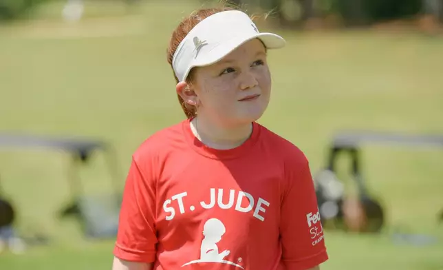(Memphis, Tenn.) St. Jude patient Brinley during the 2026 Danny Thomas Celebrity-Am, Aug. 13, 2026 in Memphis, Tennessee. Events throughout FedEx St. Jude Championship week share the message of hope while connecting golf fans across the world to the mission of St. Jude Children’s Research Hospital: Finding cures. Saving children.®