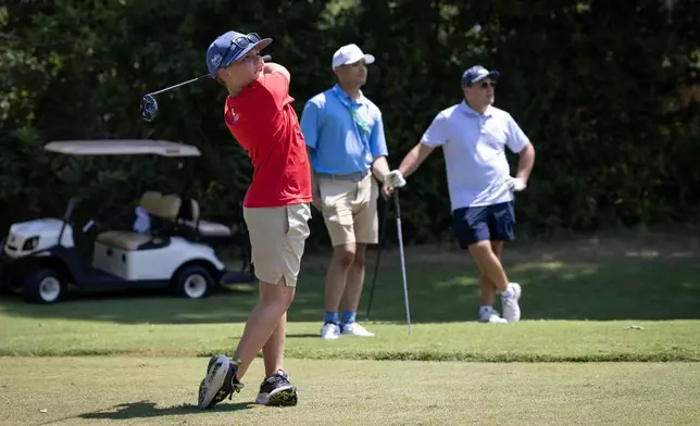 (Memphis, Tenn.) St. Jude patient Robby conducts practice swings during the 2026 Danny Thomas Celebrity-Am, Aug. 13, 2026 in Memphis, Tennessee. Events throughout FedEx St. Jude Championship week share the message of hope while connecting golf fans across the world to the mission of St. Jude Children’s Research Hospital: Finding cures. Saving children.®