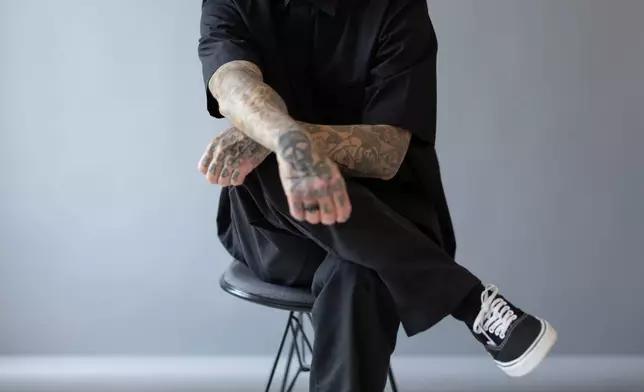 Travis Barker poses for a portrait in New York on Thursday, June 11, 2026. (Photo by Matt Licari/Invision/AP)