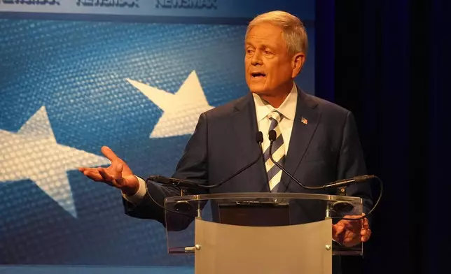 U.S. Rep. Ralph Norman, R-S.C., speaks during a special GOP Senate runoff debate to replace the late Sen. Lindsey Graham, R-S.C., on Tuesday, Aug. 18, 2026, in Newberry, S.C. (AP Photo/Meg Kinnard)