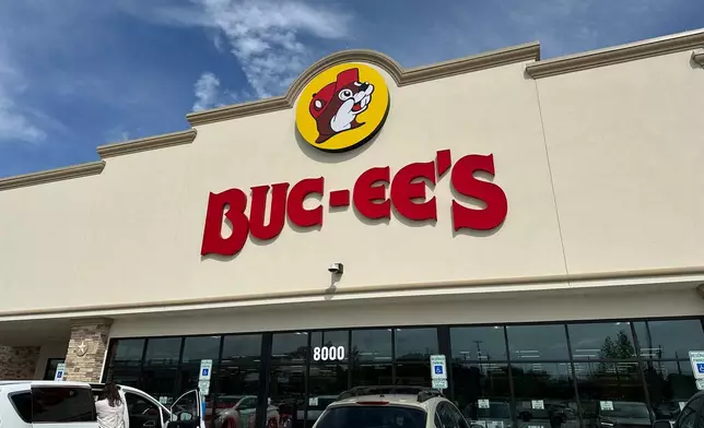 A view of the Buc-ee's storefront in Huber Heights, Ohio, Friday, Aug. 14, 2026. (AP Photo/Julie Carr Smyth)