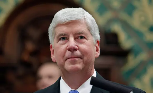 FILE - Michigan Gov. Rick Snyder delivers his State of the State address at the state Capitol in Lansing, Mich., Jan. 23, 2018. (AP Photo/Al Goldis, File)