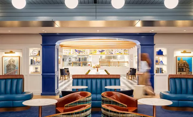 BlueHouse Boston dining and lounge space. Photo courtesy of JetBlue.