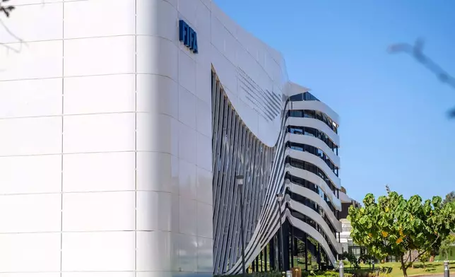 A view of building where FIFA President Gianni Infantino holds a senior leadership meeting in Sale, Morocco, Wednesday, Aug. 5, 2026. (AP Photo/Str)