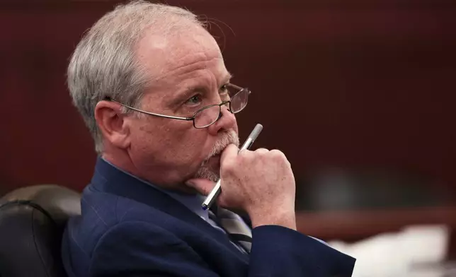 Prosecutor Creighton Waters listens during a hearing for Alex Murdaugh, Friday, Aug. 14, 2026, at the Marc H. Westbrook Judicial Center in Lexington, S.C. (Tracy Glantz/Pool Photo via AP)