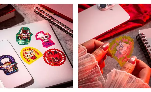 Phone-sized Sparkly Clear Stickers (5 designs)