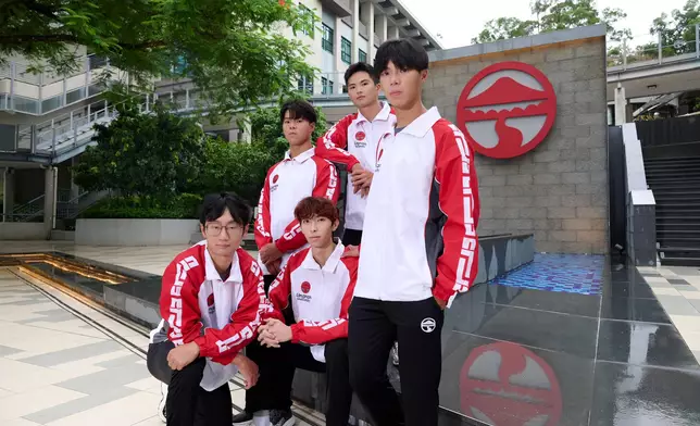 Five of the seven elite student-athletes enrolled for the 2026/27 academic year. Front row from left: Siu Ka-chun, Hui Chi-man, Ma Yik-sin; back row from left: Ma Yik-fei, Kwok Chun-yan. Photo source: Lingnan University