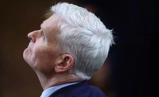Sen. Bill Cassidy, R-La., attends a Congressional tribute to late Sen. Lindsey Graham, R-S.C., in the Rotunda of the U.S. Capitol, Tuesday, July 28, 2026, in Washington. (Win McNamee/Pool Photo via AP)