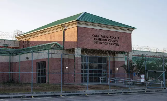 The Carrizalez-Rucker Cameron County Detention Center, where Immigration and Customs Enforcement officer Christian Castro was held, is shown in Brownsville, Texas on Thursday, Aug. 27, 2026. (AP Photo/Michael Gonzalez)