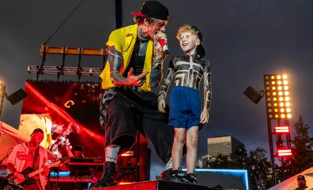 Machine Gun Kelly performs at MGK Day on Saturday, Aug. 8, 2026, at North Coast Yard in Cleveland. (Photo by Amy Harris/Invision/AP)