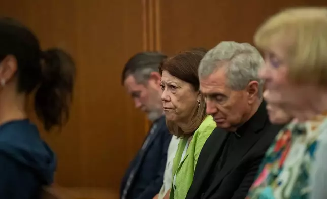 Paula Musgrove, mother of Lindsay Clancy, looks on during Clancy's murder trial Wednesday, Aug. 19, 2026, in Plymouth, Mass. (Amanda Sabga/The Boston Herald via AP, Pool)