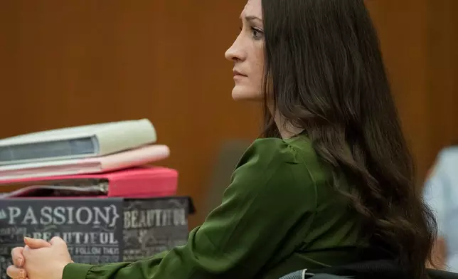 Lindsay Clancy listens during her murder trial Wednesday, Aug. 19, 2026, in Plymouth, Mass. (Amanda Sabga/The Boston Herald via AP, Pool)