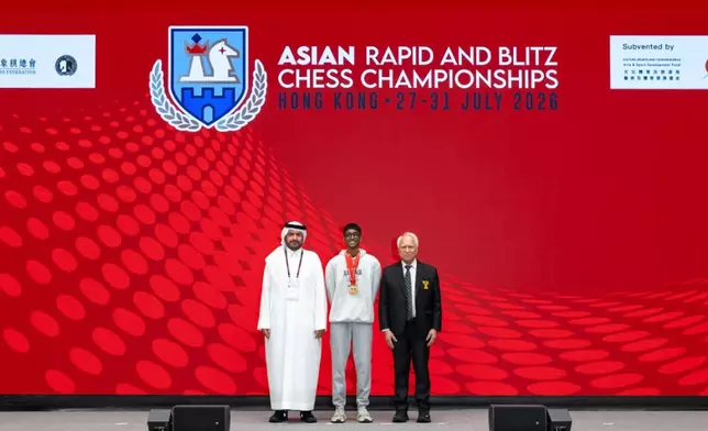 CM Thanneermalai Kannappan – Best Hong Kong Player in Men's Rapid, finishing 17th, Photo source: Hong Kong China Chess Federation