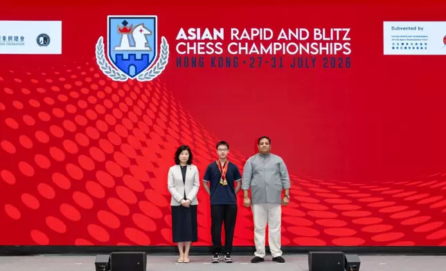 FM Samuel Lam Chun Yung – Best Hong Kong Player in Men's Blitz, finishing 14th, Photo source: Hong Kong China Chess Federation