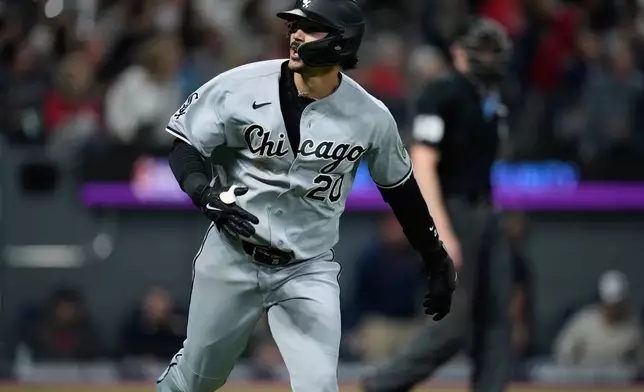 inning of a baseball game in Cleveland, Monday, Sept. 14, 2026. (AP Photo/Sue Ogrocki)