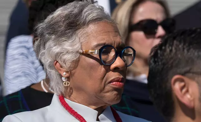 Rep. Joyce Beatty, D-Ohio, and board member of the Kennedy Center, attends an event with fellow Democrats to denounce the economic policies of President Donald Trump, at the Capitol in Washington, Wednesday, Sept. 16, 2026. (AP Photo/J. Scott Applewhite)