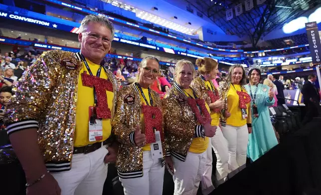 People arrive at the Republican convention Wednesday, Sept. 9, 2026, in Dallas. (AP Photo/Alex Brandon)