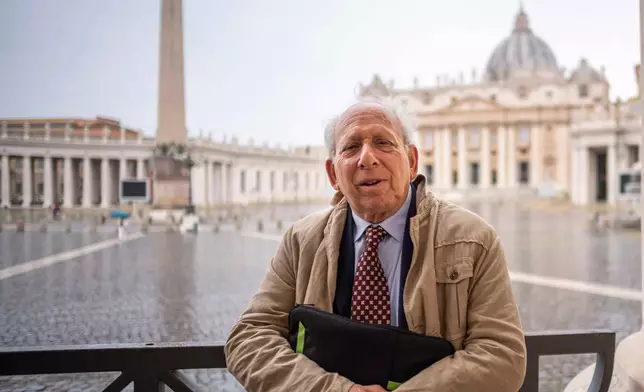 FILE - Former Associated Press Rome Bureau Chief Victor Simpson poses for a portrait after an interview with The Associated Press at the Vatican on April 29, 2021. (AP Photo/Domenico Stinellis, File)
