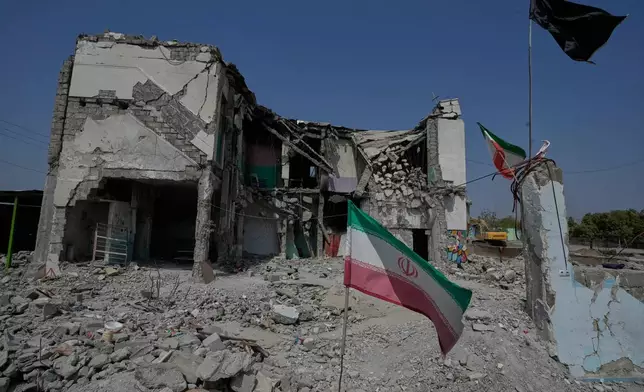 A general view of the school that was hit by a strike on Feb. 28, is seen in town of Minab in southern Iran, Saturday, Sept. 5, 2026. (AP Photo/Vahid Salemi)