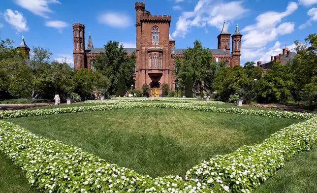 The Smithsonian Institution Building, more commonly known as the Smithsonian Castle, is closing for renovations, in Washington, Tuesday, Sept. 8, 2026. (AP Photo/J. Scott Applewhite)