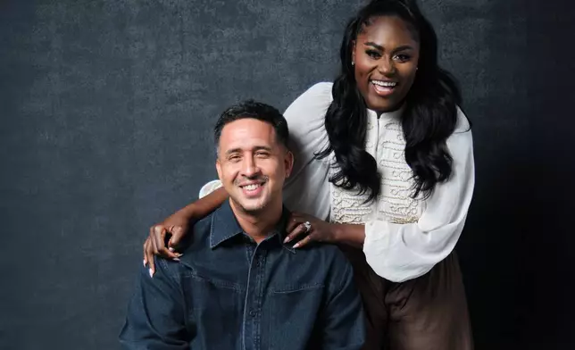 Walter Thompson-Hernandez, left, and Danielle Brooks pose for a portrait to promote "If I Go They Will Miss Me" on Friday, Sept. 11, 2026, in Los Angeles. (Photo by Birdie Thompson/Invision/AP)