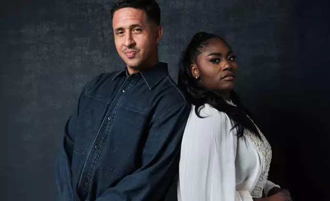 Walter Thompson-Hernandez, left, and Danielle Brooks pose for a portrait to promote "If I Go They Will Miss Me" on Friday, Sept. 11, 2026, in Los Angeles. (Photo by Birdie Thompson/Invision/AP)