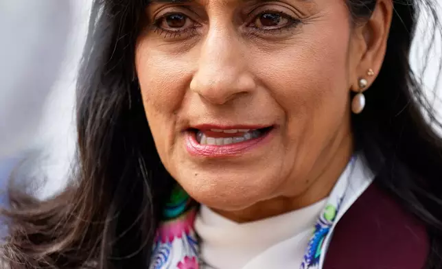 Canadian Foreign Minister Anita Anand speaks outside United Nations headquarters during the 81st session of the United Nations General Assembly, Tuesday, Sept. 22, 2026. (AP Photo/Stefan Jeremiah)