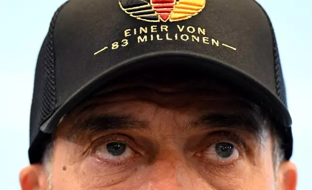 Head coach of the German national soccer team Juergen Klopp looks on during a press conference one week ahead of their first Nations League match, in Frankfurt, Germany, Thursday Sept. 17. 2026. (Boris Roessler/dpa via AP)