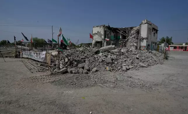 A general view of the school that was hit by a strike on Feb. 28, is seen in town of Minab in southern Iran, Saturday, Sept. 5, 2026. (AP Photo/Vahid Salemi)