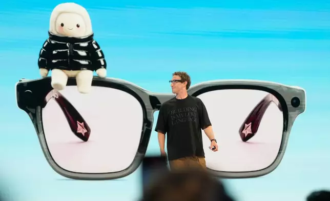 Meta CEO Mark Zuckerberg speaks during the Meta Connect conference, Wednesday, Sept. 23, 2026, in Menlo Park, Calif. (AP Photo/Jeff Chiu)