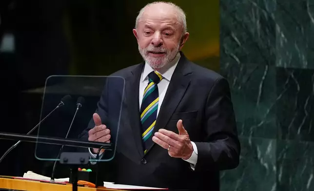 Brazil's President Luiz Inácio Lula da Silva, speaks during the 81st session of the United Nations General Assembly at United Nations headquarters, Tuesday, Sept. 22, 2026. (AP Photo/Julia Demaree Nikhinson)