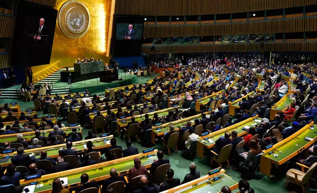Brazil's President Luiz Inácio Lula da Silva speaks during the 81st session of the United Nations General Assembly at United Nations headquarters, Tuesday, Sept. 22, 2026. (AP Photo/Yuki Iwamura)
