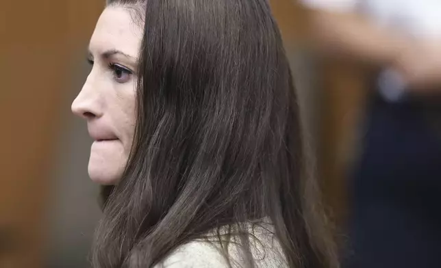 Lindsay Clancy reacts to the jury saying they cannot reach a verdict during her murder trial at Plymouth Superior Court in Plymouth, Mass., Tuesday, Sept. 1, 2026. (Greg Derr/The Patriot Ledger via AP, Pool)