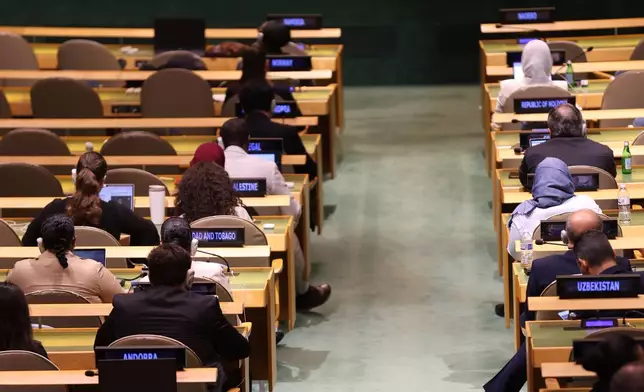 Foreign Minister Prince Faisal bin Farhan Al Saud of Saudi Arabia speaks during the 81st session of the United Nations General Assembly at United Nations headquarters, Saturday, Sept. 26, 2026. (AP Photo/Heather Khalifa)