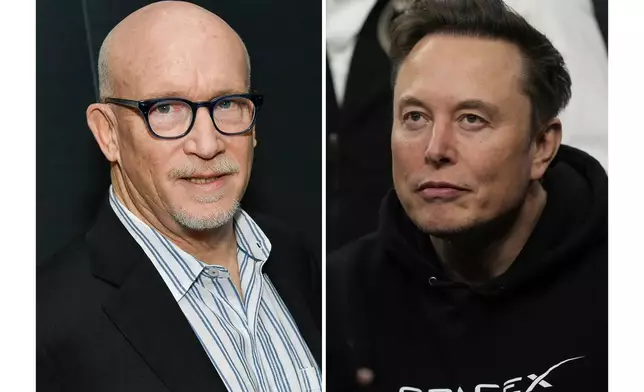 This combination of images show filmmaker Alex Gibney, left, and Elon Musk. (AP Photo)