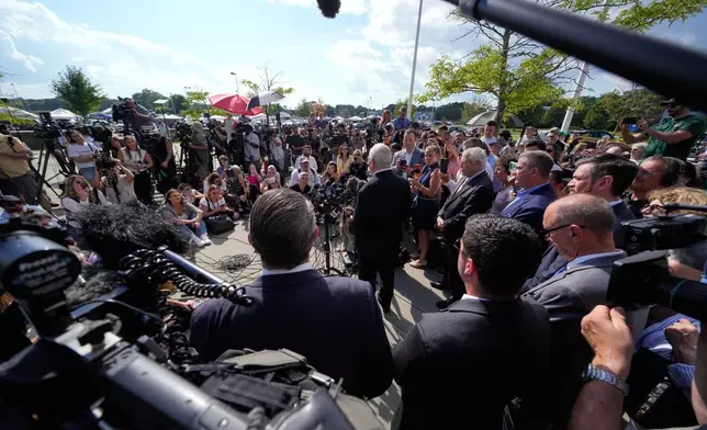 Lawyer Kevin Reddington speaks to media after the judge declared a mistrial in Lindsay Clancy's murder trial at Plymouth County Superior Court, Friday, Sept. 4, 2026, in Plymouth, Mass. (AP Photo/Charles Krupa)