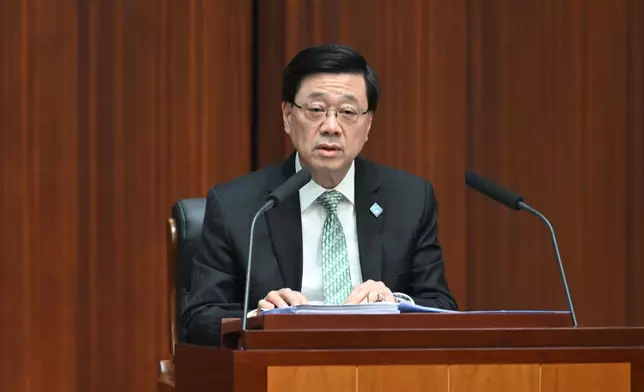The Chief Executive, Mr John Lee, announces the First Five-Year Plan for Economic and Social Development of the Hong Kong Special Administrative Region (2026-2030) and releases the Chief Executive's 2026 Policy Address at the Legislative Council today (September 16). Source: HKSAR Government Press Releases
