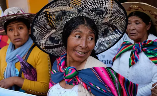 Anti-government protesters march against rising diesel prices and fuel shortages in Cochabamba, Bolivia, Friday, Sept. 4, 2026. (AP Photo/Juan Karita)