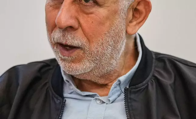 Islamic Jihad deputy Secretary General Mohammed al-Hindi talks during an interview with The Associated Press in Istanbul on Monday, Sept. 28, 2026. (AP Photo/Emrah Gurel)