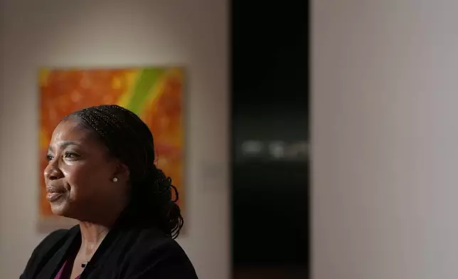 Shanita Brackett, acting director of the Smithsonian's National Museum of African American History and Culture, speaks during an interview with The Associated Press, Wednesday, Sept. 23, 2026, in Washington. (AP Photo/Julia Demaree Nikhinson)