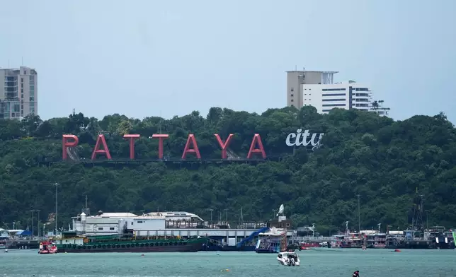 Tourists ride a jet ski on Pattaya Beach in Pattaya, Thailand, on Aug. 31, 2026. (AP Photo/Sakchai Lalit)