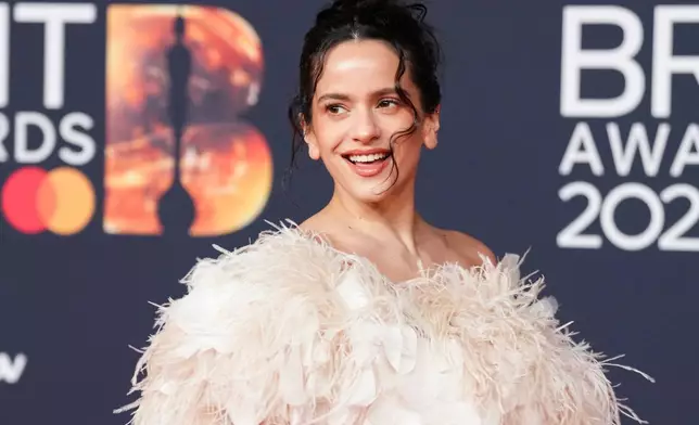 FILE - Rosalia appears at the Brit Awards 2026 in Manchester, England, on Feb. 28, 2026. (Photo by Scott A Garfitt/Invision/AP, File)