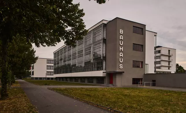 The main building of the former Bauhaus design school, which was called an "aberration of modernism" by Germany's far-right Alternative for Germany party, photographed in Dessau, Germany, Aug. 17, 2026. (AP Photo/Markus Schreiber)