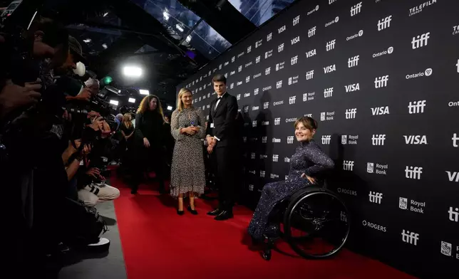 Ruth Madeley arrives on the red carpet to promote the film "Being Heumann" at the Toronto International Film Festival, in Toronto, on Thursday Sept. 10, 2026. (Chris Young/The Canadian Press via AP)