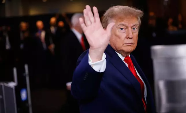 United States President Donald Trump arrives for the 81st session of the United Nations General Assembly at United Nations headquarters, Tuesday, Sept. 22, 2026. (AP Photo/Stefan Jeremiah)