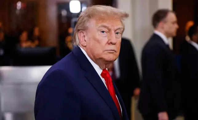United States President Donald Trump arrives for the 81st session of the United Nations General Assembly at United Nations headquarters, Tuesday, Sept. 22, 2026. (AP Photo/Stefan Jeremiah)