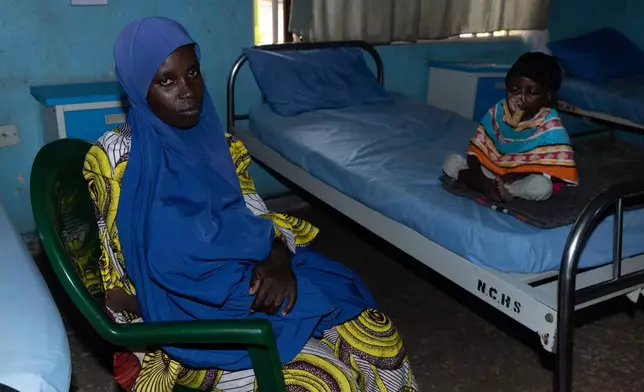 Hussaina Alhassan, right, who underwent facial reconstructive surgery to help her recover from noma disease, is photographed at the Noma Children Hospital in Sokoto, northern Nigeria, Thursday, Sept. 3, 2026. (AP Photo/Ifeanyi Emmanuel)